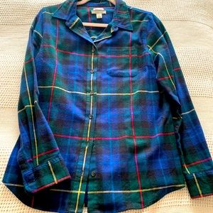 LLBean Women's Scotch Plaid Flannel Shirt, Slightly fitted